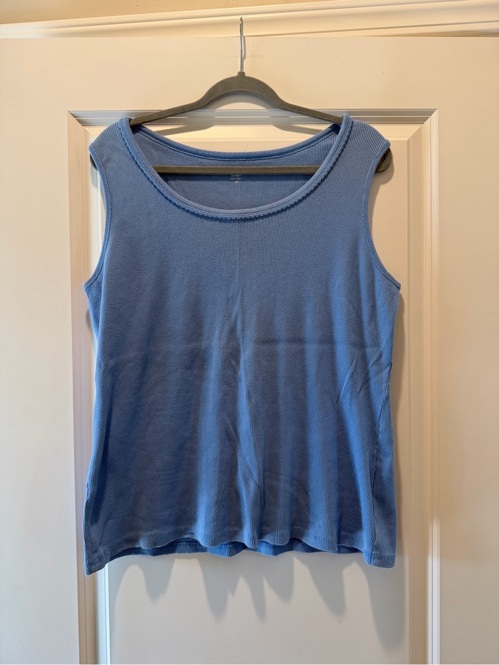 Laura Scott Sleeveless Knit Tank Top - Light Blue